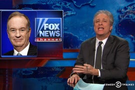 Jon Stewart Laughs at Bill O’Reilly Allegations: ‘No One’s Watching Him for the Actual Truth’ (Video)