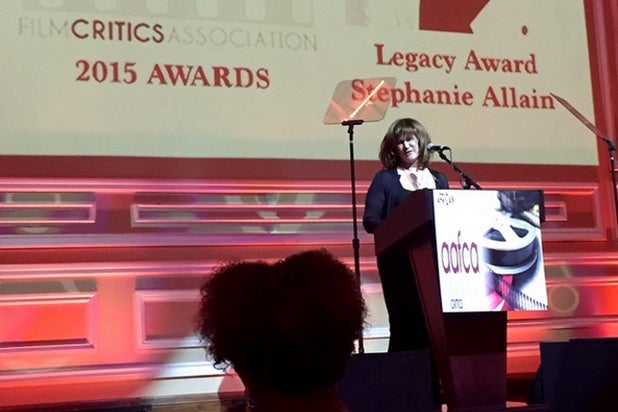 Amy Pascal at the African American Critics Awards