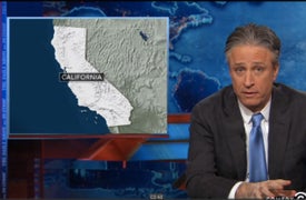 Jon Stewart Takes on California, Florida in Climate Change Spoof (Video)