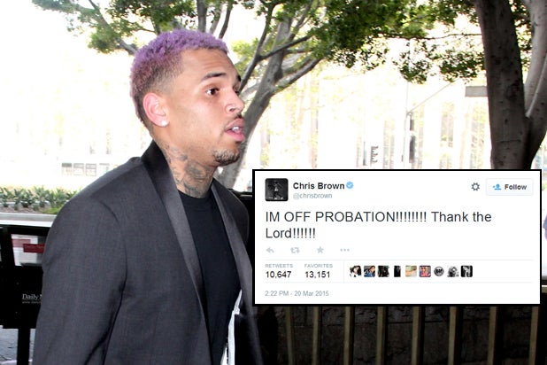 Chris Brown arrives at court in LA (David Buchan/Getty Images)