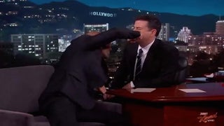 ‘Furious 7’ Star Jason Statham Teases Showdown With Vin Diesel, Teaches Jimmy Kimmel How to Fight (Video)