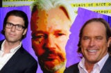 Publisher Jay Penske, Julian Assange, Steve Mosko, President, Sony Pictures Television (Michael Buckner/Hannah Peters/Bryan Bedder/Getty Images)