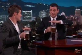 Jimmy Kimmel Teaches ‘Workaholics’ Star Adam DeVine the ‘Man Show’ Toast on Cinco De Mayo (Video)