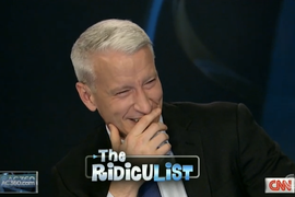 Anderson Cooper Giggles, Wolf Blitzer Spits in Hilarious CNN Blooper Reel (Video)