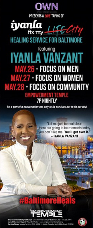 Iyanla Fix Baltimore Poster