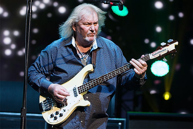 Caption:NEW YORK, NY - JULY 09: Chris Squire of the British band Yes performs at Radio City Music Hall on July 9, 2014 in New York City. (Photo by Dave Kotinsky/Getty Images)