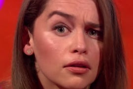 ‘Game of Thrones’ Star Emilia Clarke Crushes Cara Delevingne in Eyebrow-off for the Ages (Video)