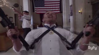 ‘Sharknado 3’ Behind-the-Scenes Promo Boasts Big Guns, Bigger Sharks and Huge Claims (Video)
