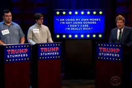 James Corden Turns Donald Trump’s Presidential Announcement Into Silly Game Show (Video)
