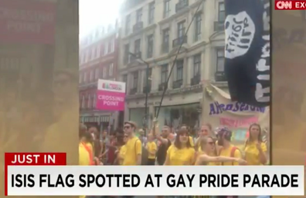 CNN Mistakes Gay Pride Dildo Flag for ISIS Flag (Video)