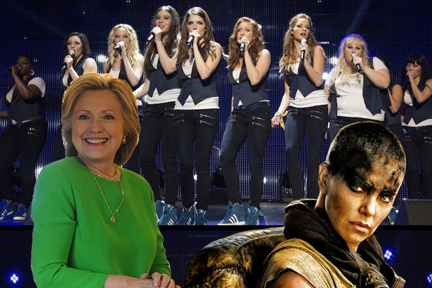 Pitch Perfect 2, Charlize Theron in Mad Max: Fury Road, Hillary Clinton