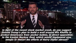 Jimmy Kimmel Asks Voters if Donald Trump Should Build a Wall Around Wiz Khalifa: ‘Definitely’ (Video)