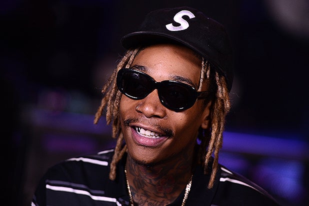NEW YORK, NY - MAY 05: Wiz Khalifa arrives as Live Nation Celebrates National Concert Day At Their 2015 Summer Spotlight Event Presented By Hilton at Irving Plaza on May 5, 2015 in New York City. (Photo by Stephen Lovekin/Getty Images for Live Nation)