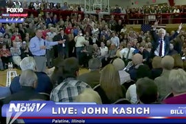Watch: Bernie Sanders Impersonator Hijacks John Kasich Rally (Video)