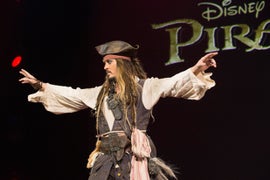 Johnny Depp Appears as Jack Sparrow at D23; ‘Beauty and the Beast’s’ Josh Gad, Luke Evans Sing ‘Gaston’