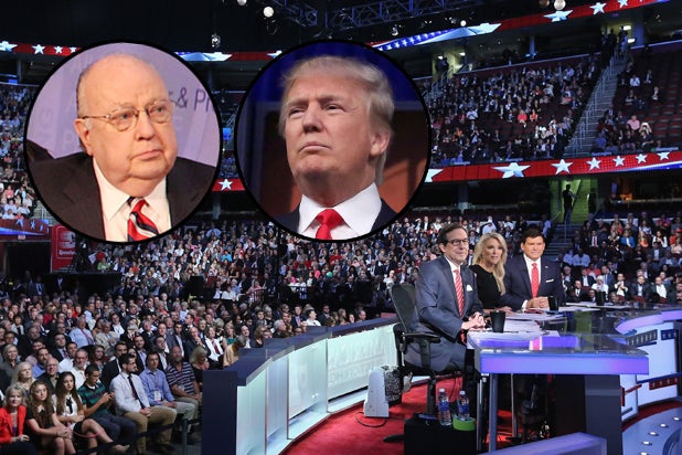 Roger Ailes, Donald Trump, Chris Wallace, Megan Kelly, Bret Baier (Rob Kim/Chip Somodevilla/Getty Images)