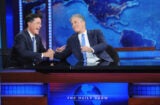 Stephen Colbert and Jon Stewart
