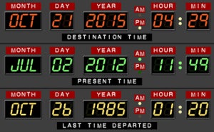 Back to the Future dates