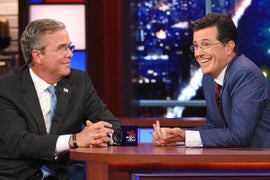 Stephen Colbert Grills Jeb Bush on Gun Control in ‘Late Show’ Bonus Segment (Video)