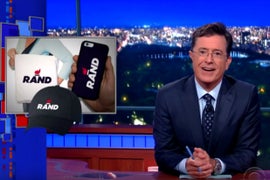 Stephen Colbert Trashes Presidential Candidates’ Terrible Online Merchandise (Video)