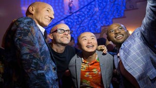 Patrick Stewart, Moby and Friends Take a Moment for ‘4-Way Bald Selfie’ on ‘Blunt Talk’ (Exclusive Video)