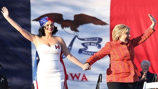 Katy Perry Fires Up Hillary Clinton Rally: ‘You’re Gonna Hear Us Roar to 2016’ (Video)