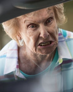 Left to right: Cloris Leachman plays Ms. Fielder and Logan Miller plays in SCOUTS GUIDE TO THE ZOMBIE APOCALYPSE from Paramount Pictures.