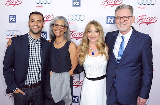 HOLLYWOOD, CA - OCTOBER 07: Executive Producer Warren Littlefield (R) and his family arrive at the Premiere Of FX's 'Fargo' Season 2 at ArcLight Cinemas on October 7, 2015 in Hollywood, California. (Photo by Barry King/Getty Images)
