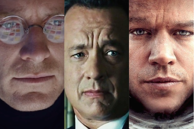 Michael Fassbender in Steve Jobs, Tom Hanks in Bridge of Spies and Matt Damon in The Martian