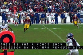 Eli Manning Is ‘Penguin Boy’ in Hilarious Closed Caption Fail