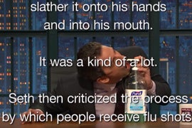 Seth Meyers Says the ‘Flu Shot Is for Wieners’ (Video)