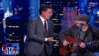 Stephen Colbert Helps James Taylor Update ‘Fire and Rain’ Lyrics to Include ‘Star Wars,’ Man Buns (Video)