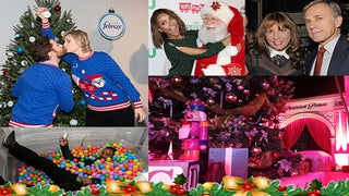 Hollywood Holiday Party Report: Christoph Waltz, Dakota Johnson, Jane Lynch Get Spirited With Santa (Photos)
