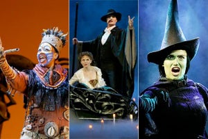 Lion King, Phantom of the Opera, Wicked broadway