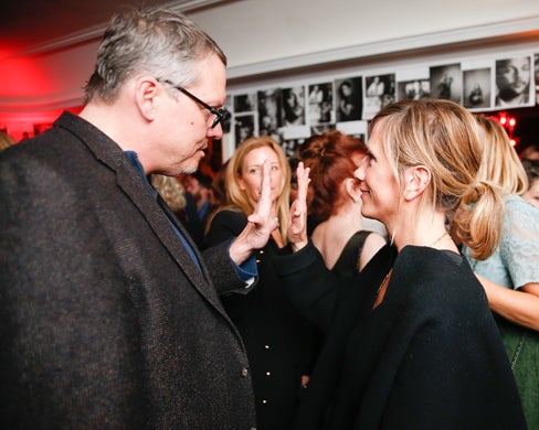 "The Big Short" director and co-writer Adam McKay and Kristen Wiig were not playing patty cake. (BFA Agency for Dom Perignon)
