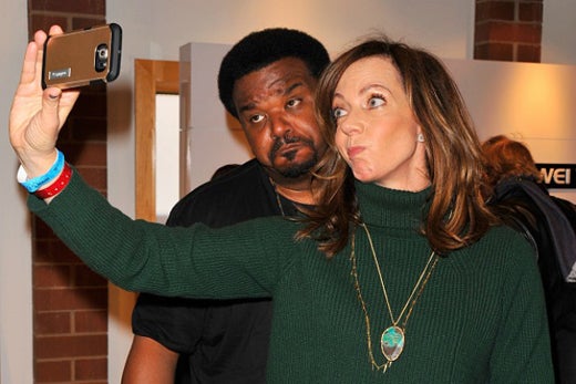 PARK CITY, UT - JANUARY 23: Craig Robinson and Allison Janney attends Kari Feinstein's Style Lounge on January 23, 2016 in Park City, Utah. (Photo by Lily Lawrence/Getty Images for Kari Feinstein)