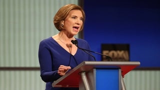 Carly Fiorina Takes Shots at Trump, Clinton From the Kids’ Table