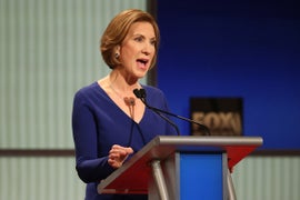 Carly Fiorina Takes Shots at Trump, Clinton From the Kids’ Table