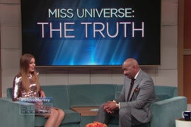 Miss Colombia Clowns Steve Harvey on His Own Show: ‘Learn How to Read’ (Video)