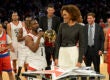 Sage Steele and Kevin Hart at the 2015 All-Star game