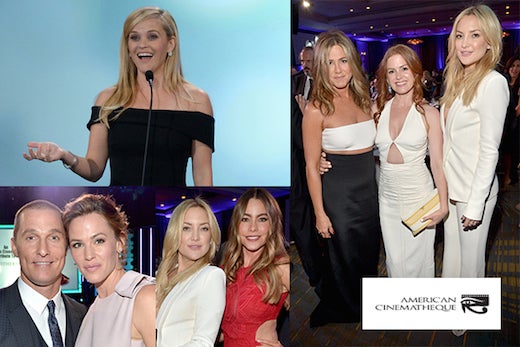 The scene at the American Cinematheque Award on October 30, 2016, as the Britannia Awards took place a mile away. (Getty Images)