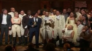 Grammys: Watch ‘Hamilton’ Star Lin-Manuel Miranda Rap the Night’s Best Speech (Video)
