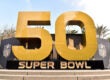 Super Bowl 50 signage is displayed in San Francisco