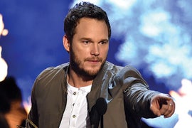 Chris Pratt Thanks 29 Male and Female Action Stars in MTV Movie Awards Acceptance Speech (Video)