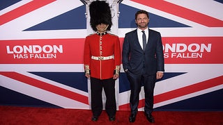 Gerard Butler Shows Off His British Pride at ‘London Has Fallen’ Hollywood Premiere (Photos)
