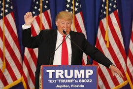 Trump Campaign Manager Appears to Grab a Protester at Tucson Rally in CBS News Video