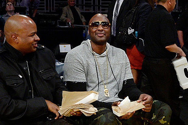 Lamar Odom at Lakers Game