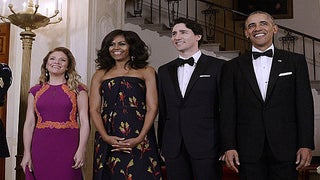 Canadian-Born Hollywood Stars Honor Prime Minister Justin Trudeau at White House State Dinner (Photos)