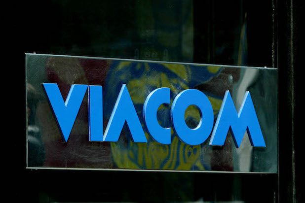 Viacom's logo outside its headquarters