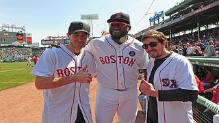 Jake Gyllenhaal and Boston Bombing Survivor Jeff Bauman Throw Out First Pitch at Red Sox Game